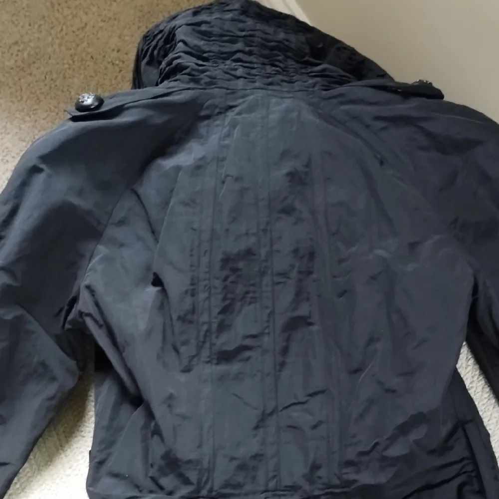 Etcetera Black Pea Coat with Standing Collar - Picture 12 of 15